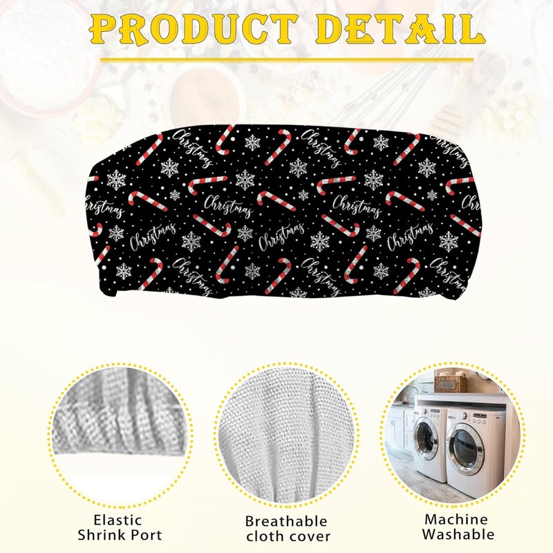 IGPPDO Christmas Candy Cane Cloth Covers for Sourdough Starter Jars, Heat Preservation to Increase Fermentation for Bread Rising Sourdough Bread Proofing Cover（5 Pack） - Image 4